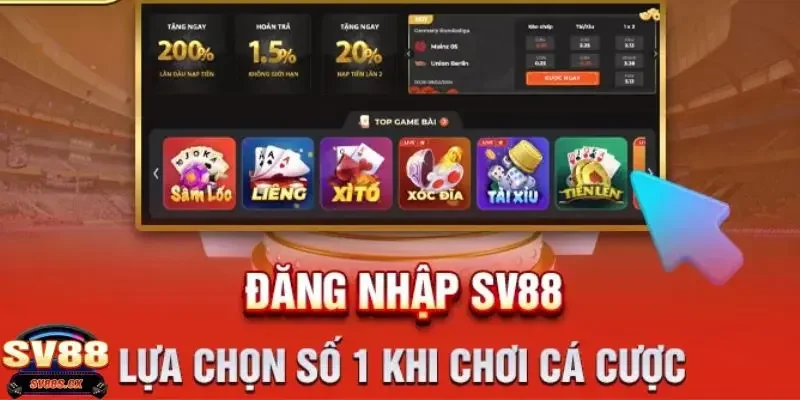 đăng nhập SV88 Lý do bạn nên đăng nhập SV88 để tham gia cá cược trực tuyến